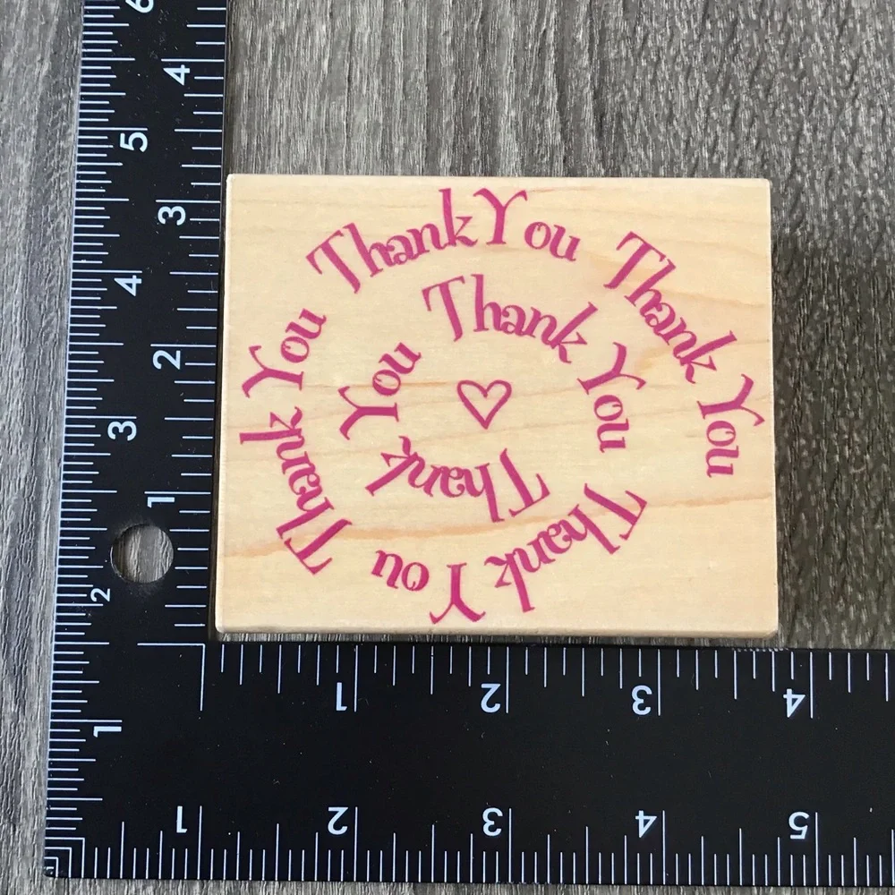 Wood Mounted Rubber Stamps Bundle of 9 Thank You Thinking of You